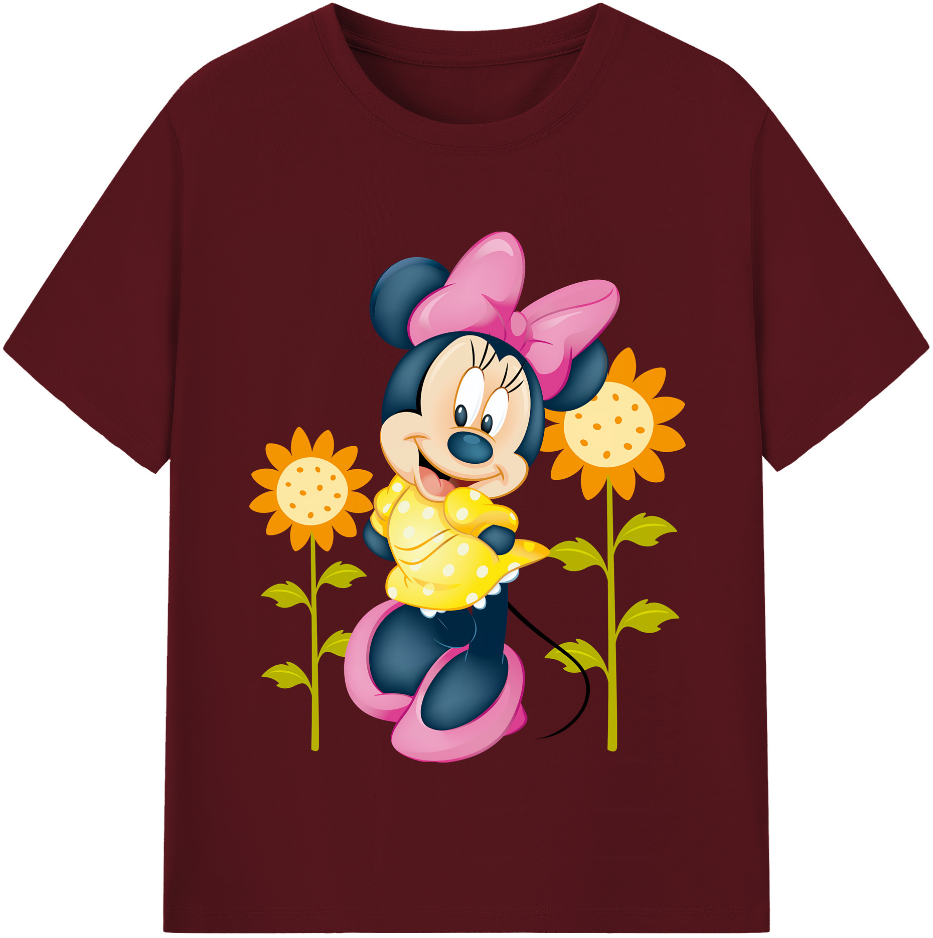 （画像用） ミッキーマウス Mickey Mouse 綿100％半袖Tシャツ（フロントプリント）